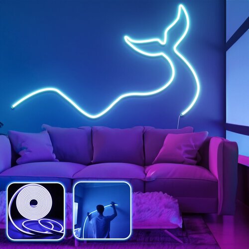 Atelier Del Sofa zidno led osvetljenje wave and tail, 300 cm, IP67, 12V, plavo Cene