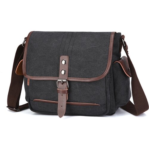 INF Ležerna platnena torba za čez telo Black, (21692240) Slike