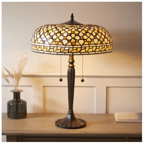 Endon 112178 - Stona lampa Tiffany MILLE FEUX 2xE14/40W/230V pr. 45 cm Slike