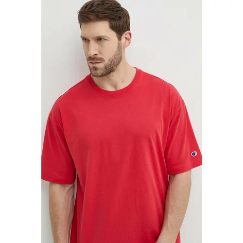 Champion Bombažna kratka majica moška, rdeča barva, 220017