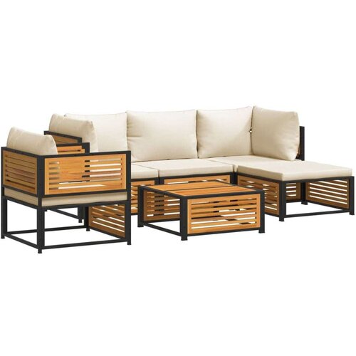 VidaXL 6-dijelna set vrtnih sofa s jastucima masivno bagremovo drvo Slike
