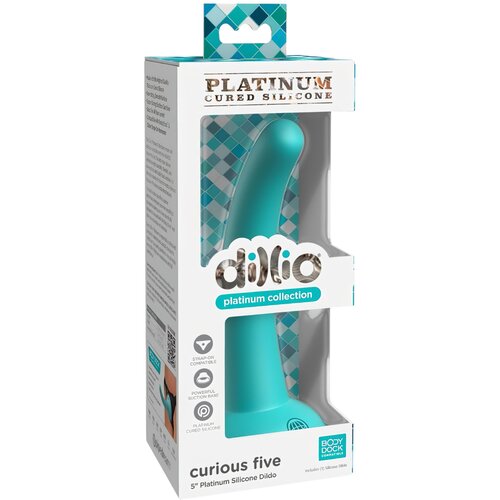 DILLIO Curious Five - silikonski dildo (15cm) - tirkiz Cijene
