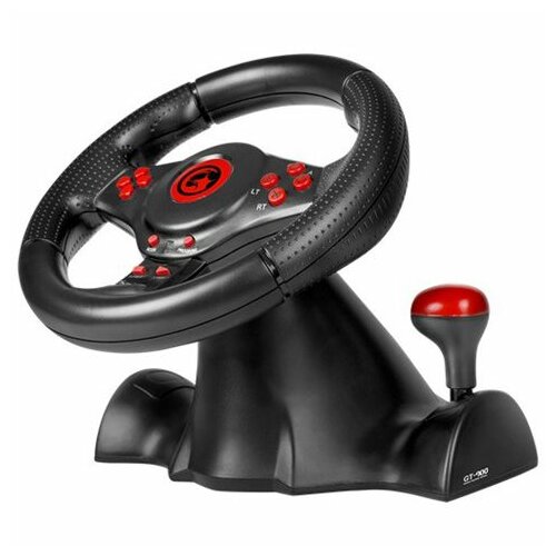 Marvo GT-900 Gaming za XBox/360/PS3/PC, DUAL SHOCK, Black/Crvena volan za igranje Slike