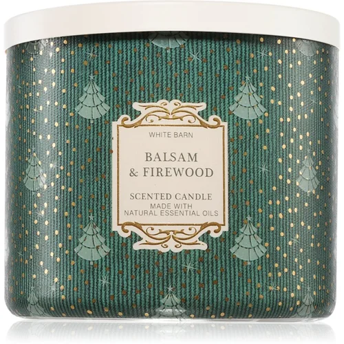 Bath & Body Works Balsam & Firewood dišeča sveča 411 g