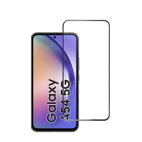 Blue Star 5D kaljeno steklo - za Samsung A54 5G (polno lepilo/case friendly) - črno Slike