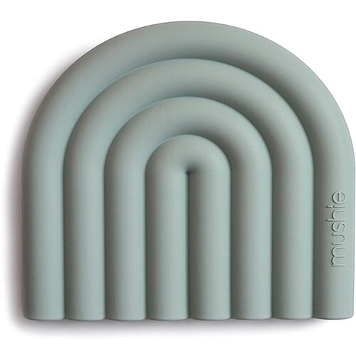 Mushie Rainbow Teether grickalica za bebe Cambridge Blue 1 kom Slike