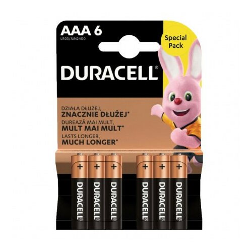 Duracell basic LR03 4+2 1.5V alkalna baterija Slike