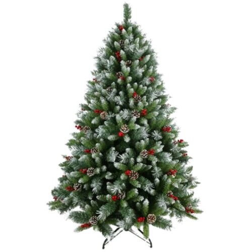  Novogodi&scaron;nja jelka Snežna sa &scaron;i&scaron;arkama i bobicama 240 cm 220030 Cene