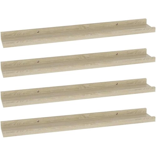  Zidne police 4 kom boja hrasta sonome 60 x 9 x 3 cm Slike