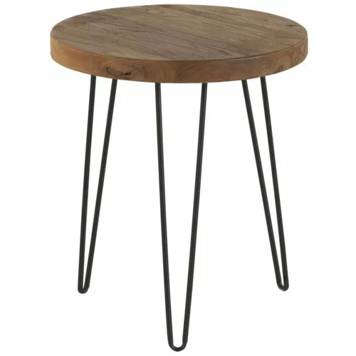 Geese Dodatna miza s ploščo iz brestovega lesa Geese Camile , ⌀ 46 cm