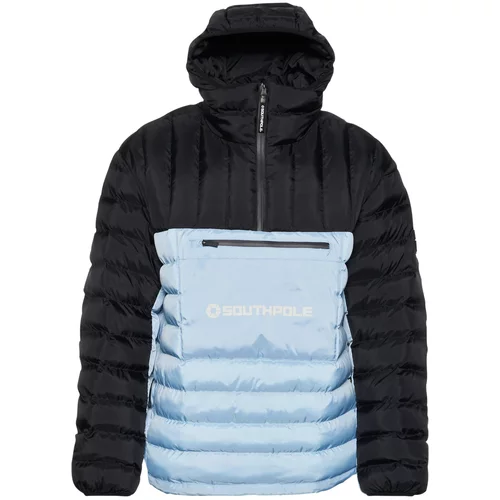 Southpole Zimska jakna 'Bubble Hybrid 1.0' svetlo modra / siva / črna