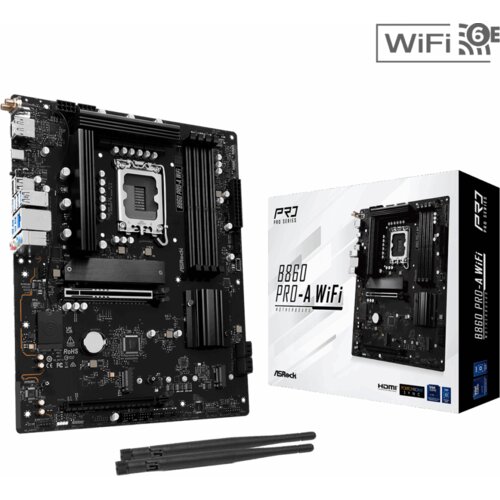 AsRock MB B860 PRO-A WIFI 4xDDR5, 3xM.2, 4xSATA16xUSB, HDMI, DP, RAID, ATX Cijene