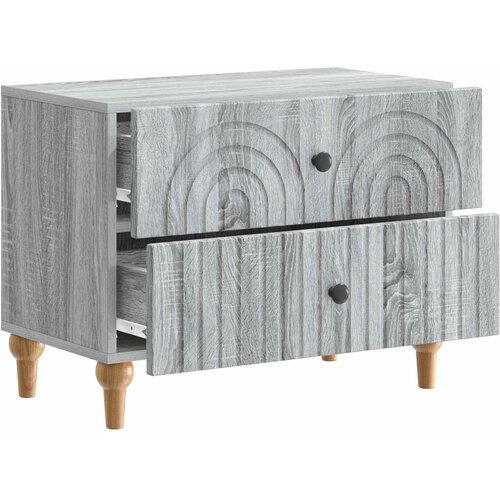  Noćni ormar Siva sonoma 62 x 34,5 x 48 cm Konstruirano drvo Slike