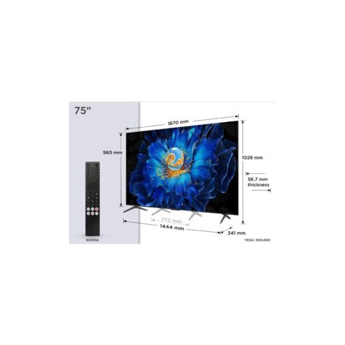 Tcl 75&Prime;C6KS 4K QD-Mini LED TV60Hz Google TV; Game Master;Dolby Atmos; Onkyo 2.1; HDR Premium; Cijene