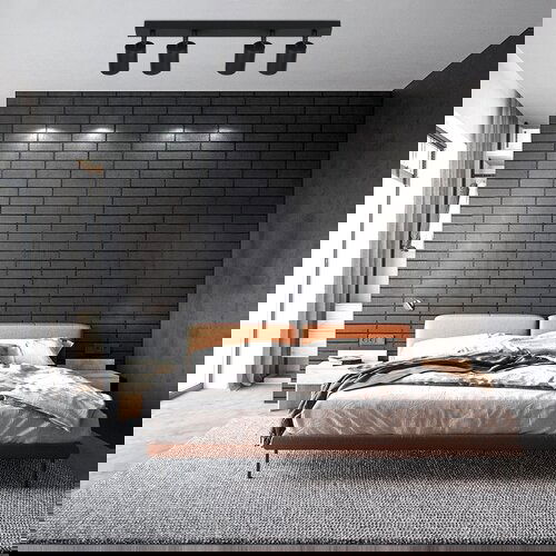 Nettlife LED stropna svetilka 4 črni GU10 reflektorji, nastavljiva 350°, moderna svetilka, (22116793) Cene