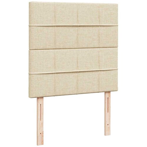  Otomanski okvir kreveta s madraca krem 100x200cm od tkanine Slike