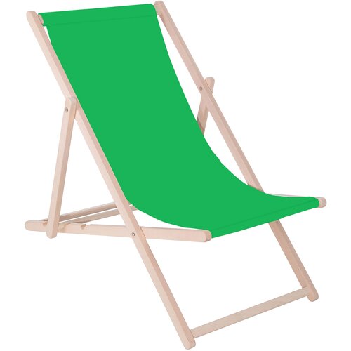 springos Zložljiv ležalnik za plažo, izdelan iz lesa z zelenim materialom., (21629353) Cene