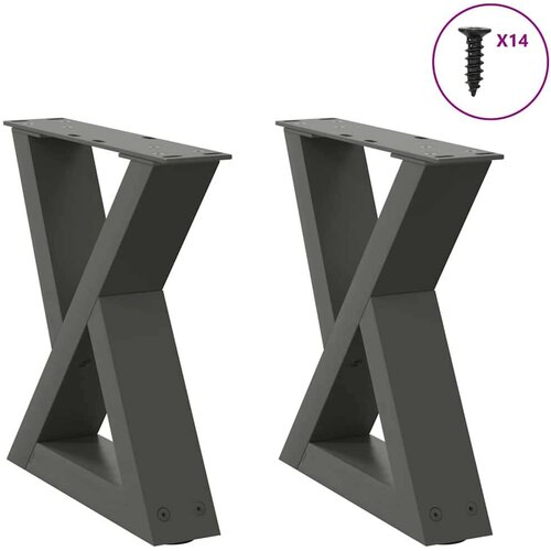  Noge za stolić 2 kom antracit 30x(30-31 3) cm čelik Cijene