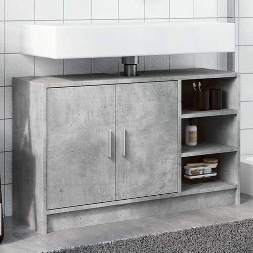 Ormarić za umivaonik boja betona 90x29x55 cm konstruirano drvo Cene