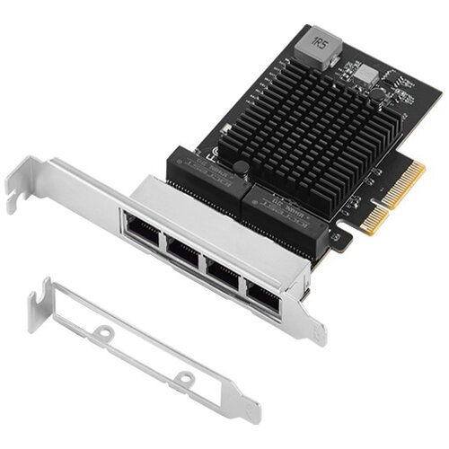 E-green PCI-Express kontroler 4-port 2.5 Gigabit Ethernet (Realtek 8125B) Cene