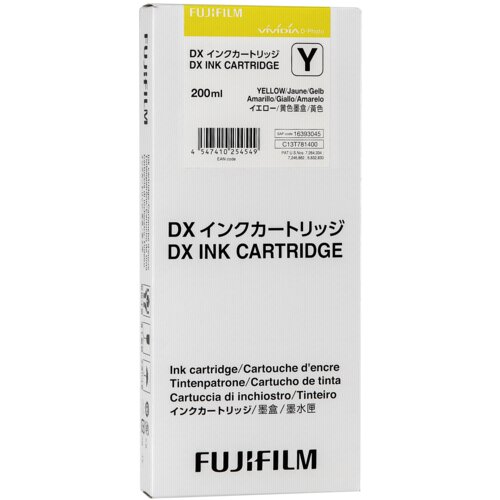Fujifilm DX Ink Cartridge 200 ml yellow Slike