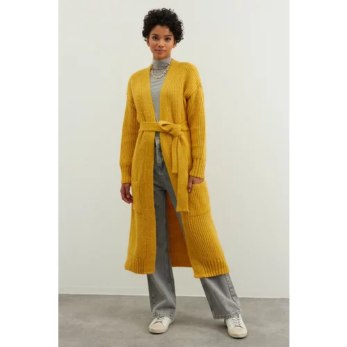 Trendyol Cardigan - Yellow - Relaxed fit