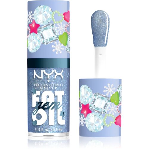 NYX Professional Makeup Fat Oil Gem Xmas ulje za usne nijansa Silver Bling 4.8 ml Slike