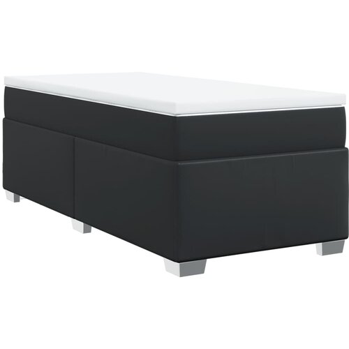 Maison Chic Box spring postelja - Vzmetna postelja z vzmetnico črn 100x200 cm umetno usnje SL11155, (21900356) Slike
