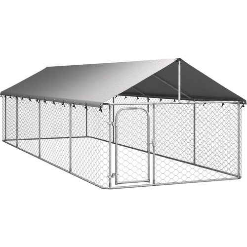 vidaXL Vanjski kavez za pse s krovom 600 x 200 x 150 cm Cijene