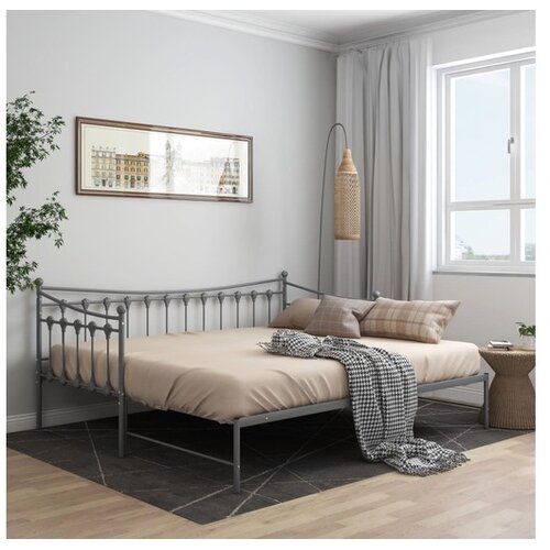  Za krevet na razvlačenje sivi metalni 90 x 200 cm Cijene
