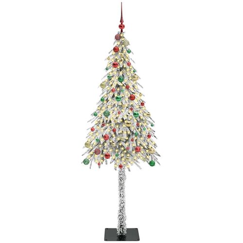 VidaXL Božićno drvce s 300 LED svjetlima Bijelo 210 cm PE i čelik Slike