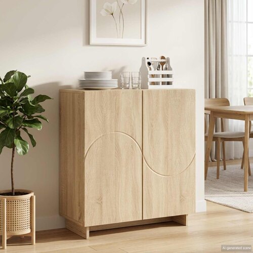 Komoda Hrast sonoma 67 x 34,5 x 75 cm Konstruirano drvo Slike
