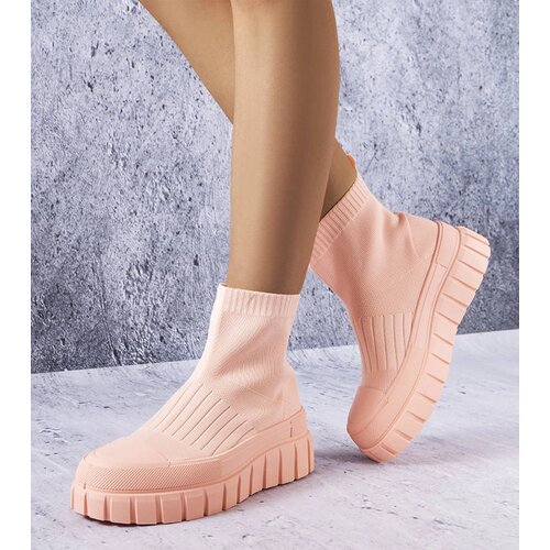 Gemre Searlait Pink Ankle Sock Sneakers Cene