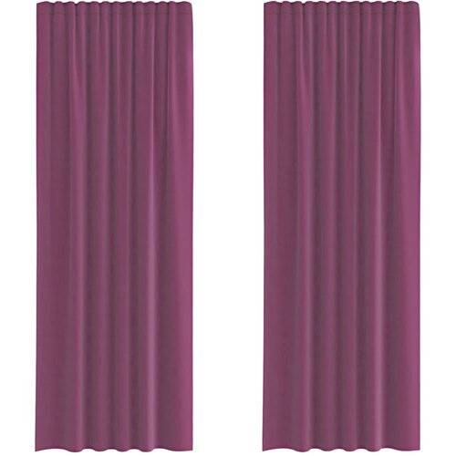 VidaXL Voile zavjese s džepovima za &amp;scaron;ipke 2 kom. ljubičaste - Ljubičasta 140 x 260 cm 1 s džepovima za &amp;scaron;ipke Slike