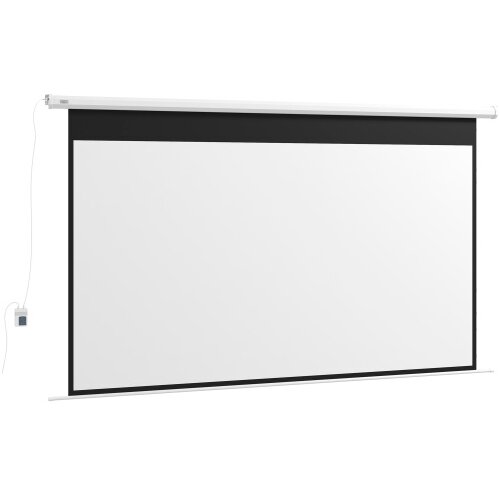 Nesta Električno projekcijsko platno 266 x 149 cm, razmerje 16:9, z daljinskim upravljalnikom, za domači kino in predstavitve, kovina, belo, (5000493981) Cene