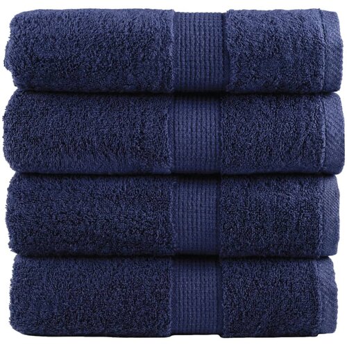 vidaXL Premium brisače za goste SOLUND 4 kosi temno modre 30x50 cm 600 g/m&sup2;, (5000307727) Cene