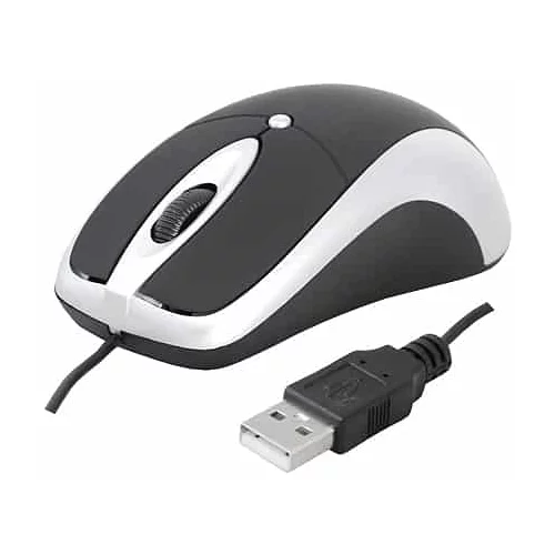 Ltc USB žična optična miška črno - srebrna
