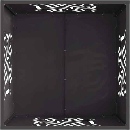 VidaXL Crno Hladno valjani čelik 60 x 60 x 40 cm Izdržljivo Ognji&amp;scaron;te Slike
