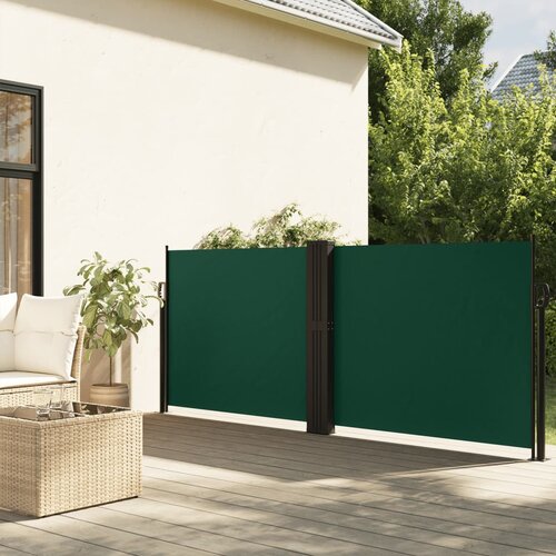 vidaXL Uvlačiva bočna tenda 140 x 1000 cm tamnozelena Cijene