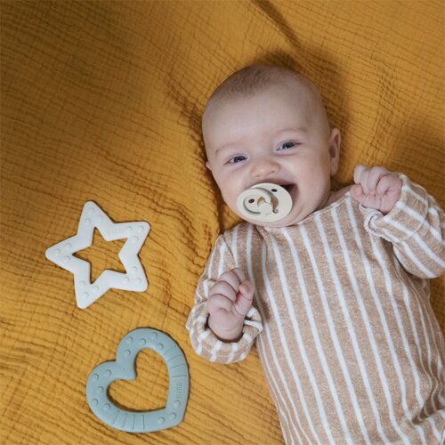 Bibs Baby Bitie Star grizalo Ivory 1 kos Slike