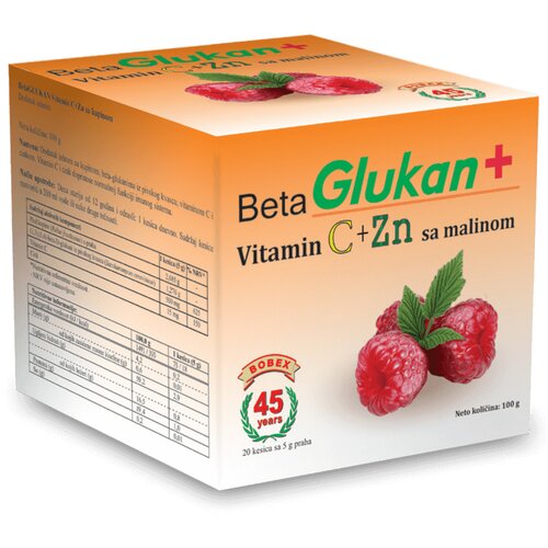 Bobex Beta glukan + vit C i Zn sa kupinom, 20 kesica Cene