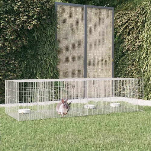 vidaXL Kavez za zečeve sa 4 panela 217x79x54 cm od pocinčanog željeza Cijene