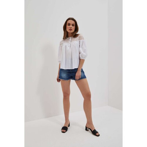 Moodo LADIES SHIRT L-KO-4038 WHITE Cene