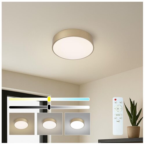 Brilagi LED stropno svetlo POOL LED/24W/230V 3000/4000/6000K prečnika 20 cm zlatno Slike