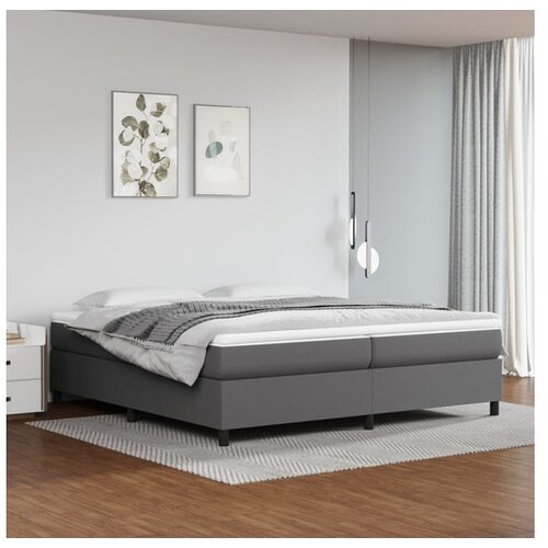  Okvir  Okvir za krevet s oprugama sivi 200x200 cm od umjetne kože Cijene