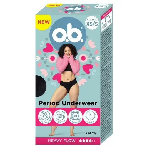o.b. Period Underwear XS/S menstrualne gaćice 1 kom za ženske