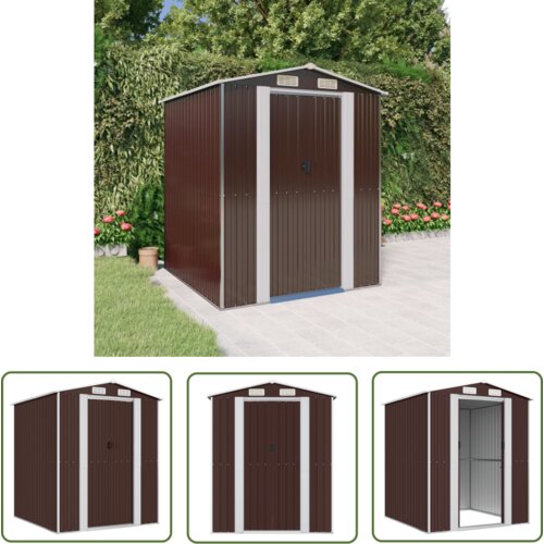  The Living Store Vrtna lopa temno rjava 192x191x223 cm pocinkano jeklo - Vrtna Lopa, (21745215) Slike