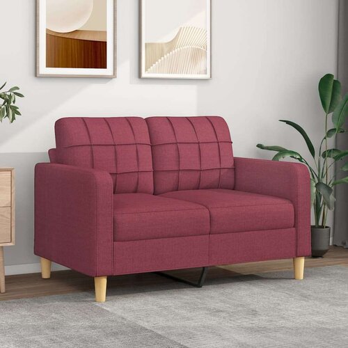  Dvosjed od tkanine crvena boja vina 120 cm Slike