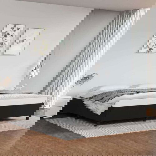  Posteljni okvir črn 200x200 cm umetno usnje, (20724587) Slike