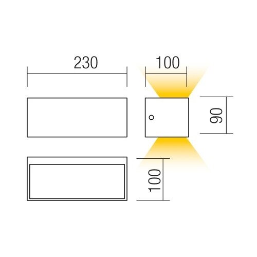  Redo 90373 - Spolja&amp;scaron;nje zidno svetlo LAMPRIS LED/13W/230V IP65, belo Slike